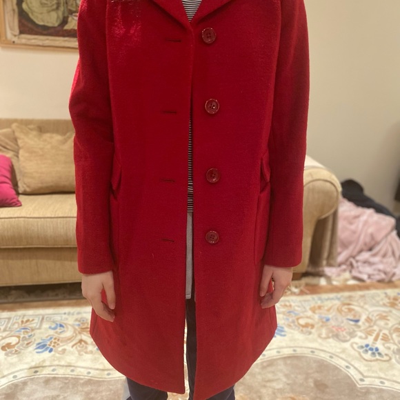 Red wool coat - Picture 14 of 14